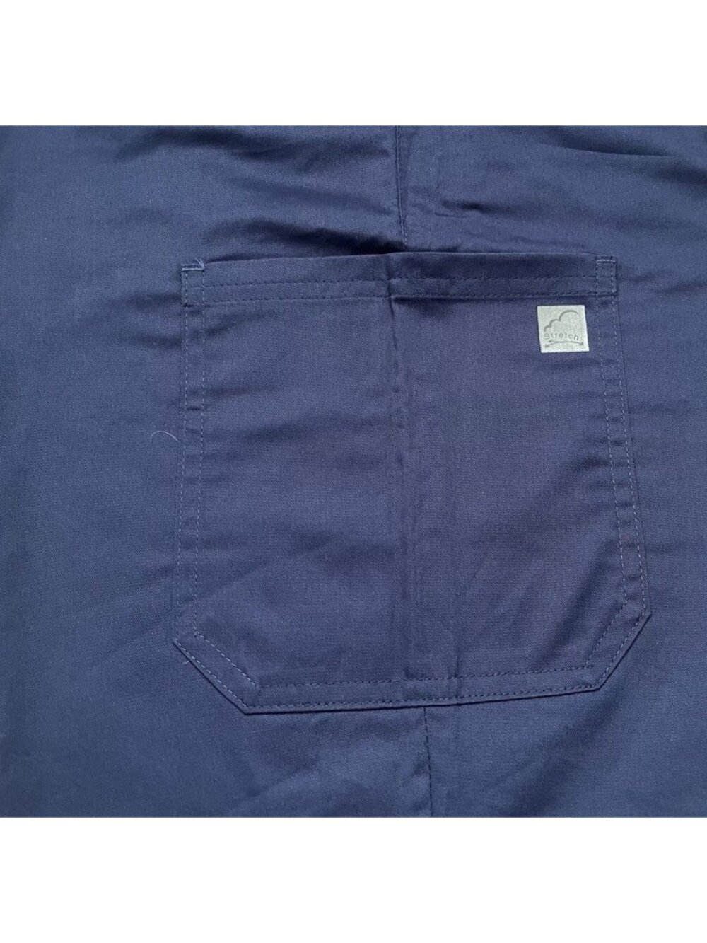 NWT Butter Soft Stretch Blue Knit Waistband Scrub Pants - Women Size Medium - Picture 8 of 12